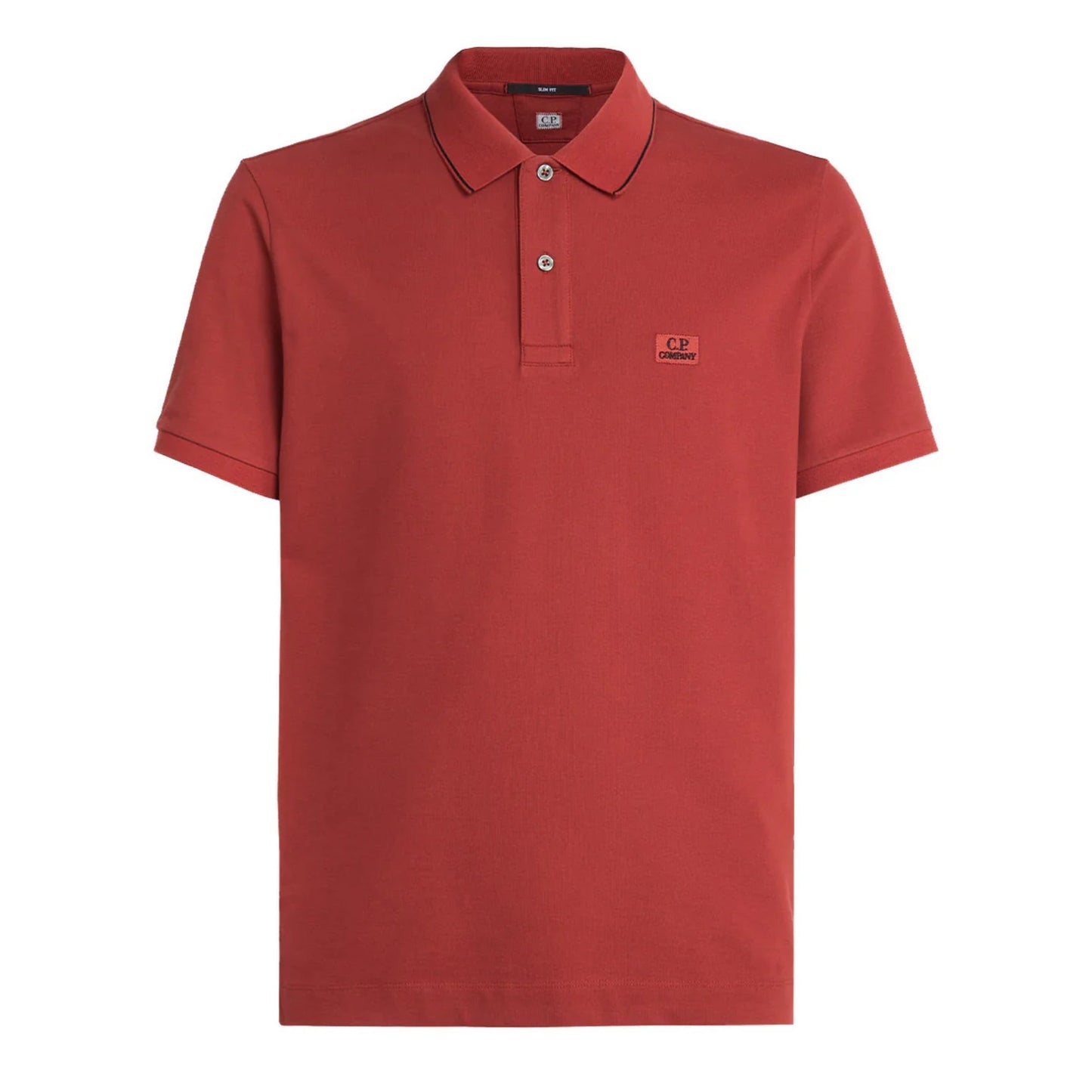 Cp Company 052A Stretch Piquet Slim Fit Polo Shirt in Red