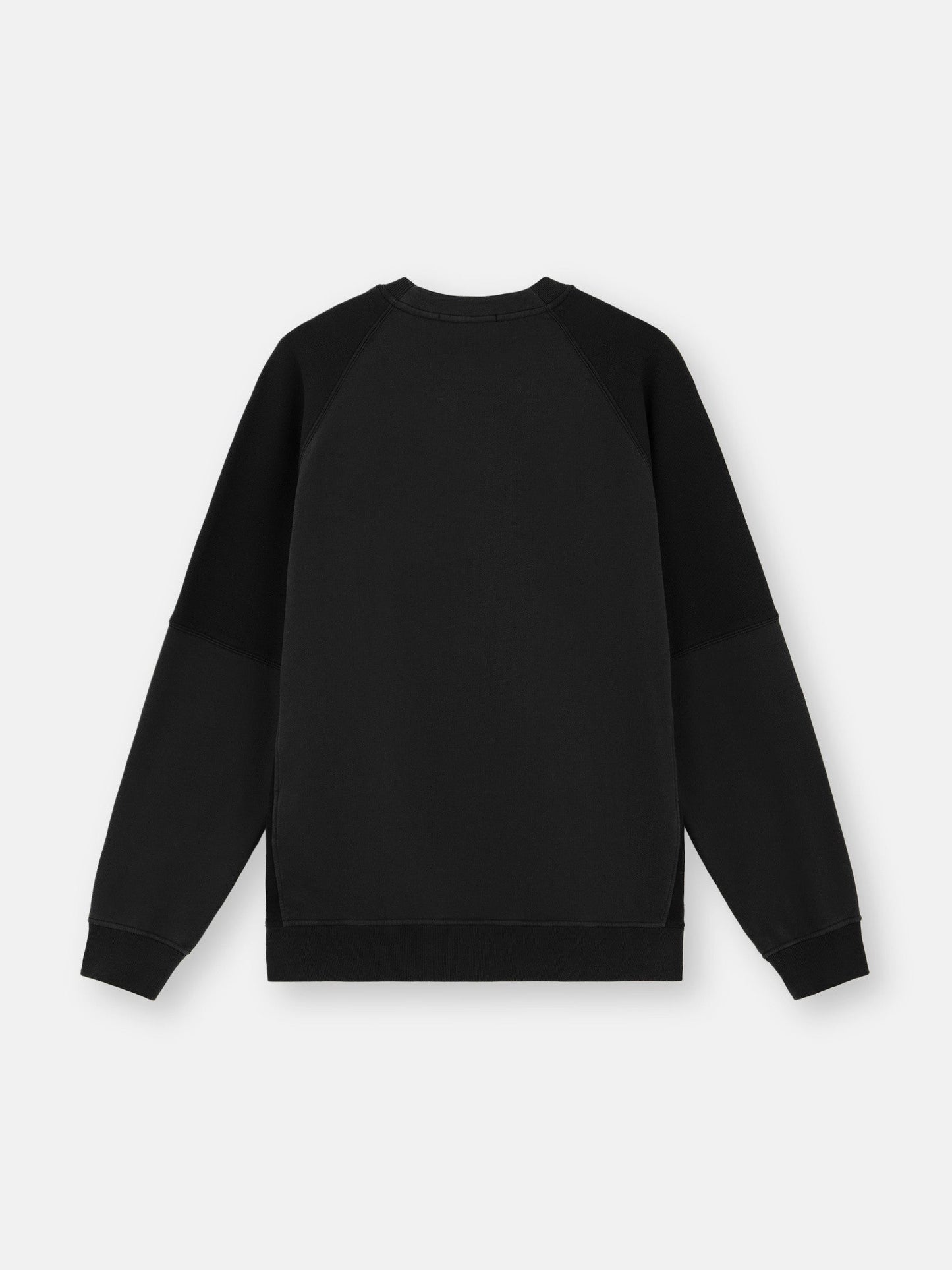 Stone Island Patch Logo Paneled Sweatshirt In Black