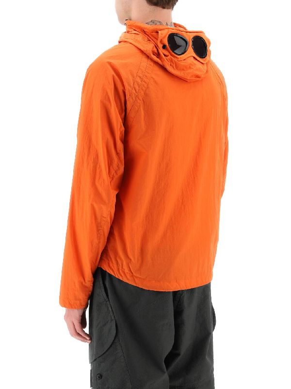 Cp Company Goggle Hooded Chrome Jacket In Harvest Pumpkin