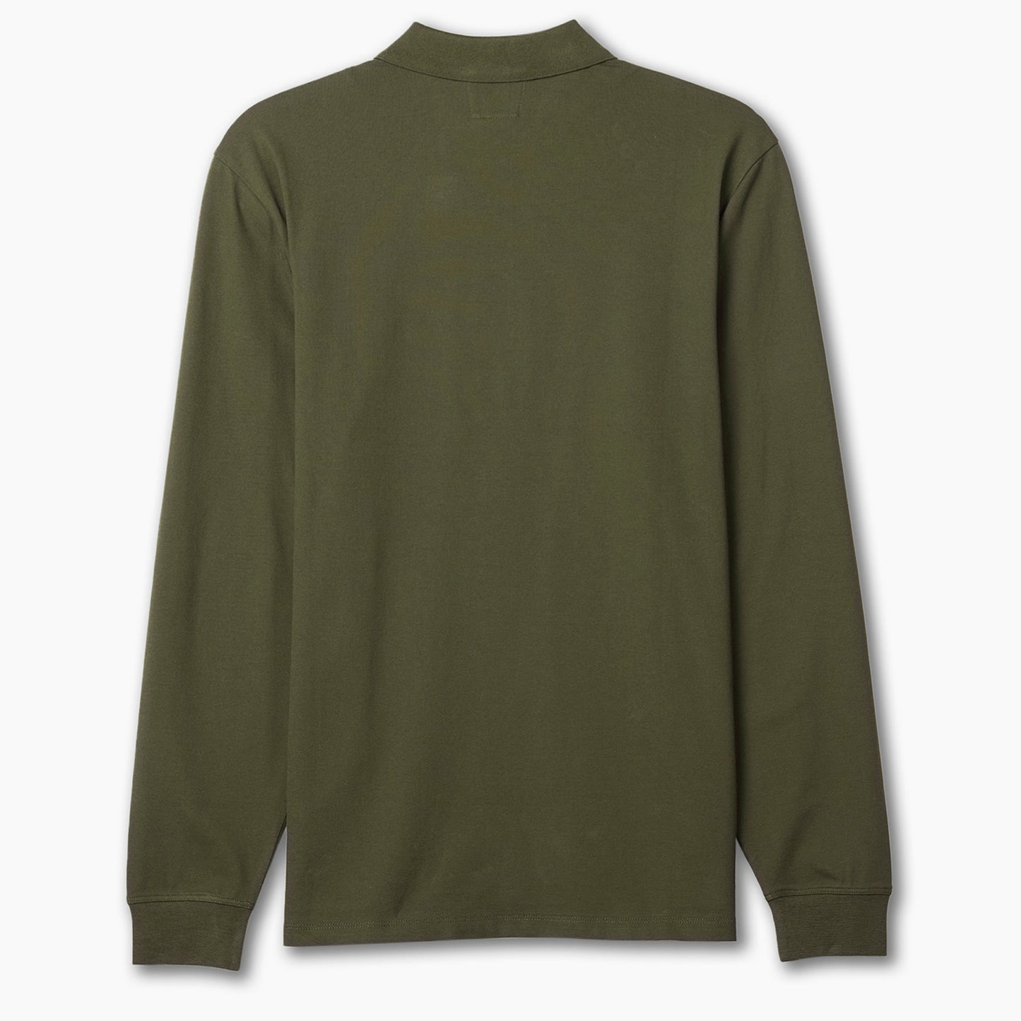 Cp Company 100A Stretch Piquet Long Sleeve Polo Shirt in Ivy Green