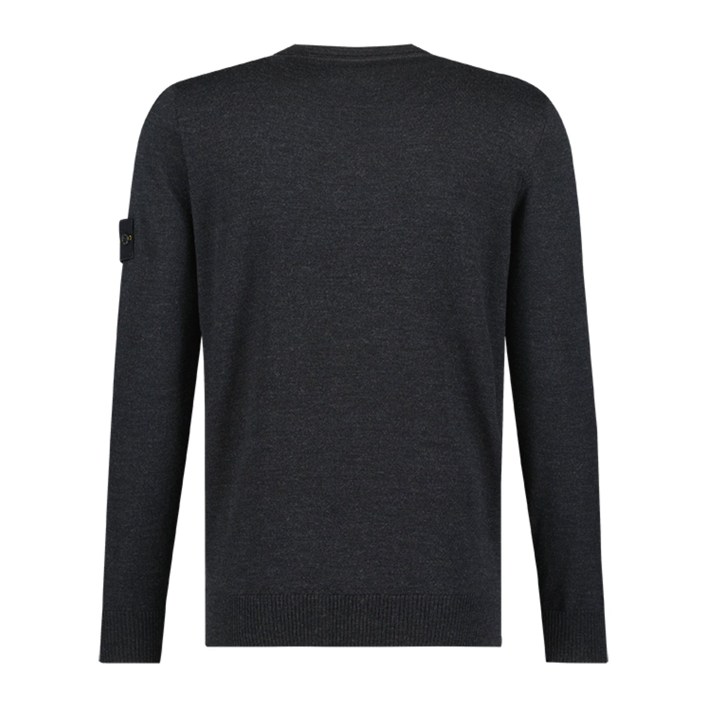 Stone Island Virgin Wool V Neck Sweatshirt in Charcoal
