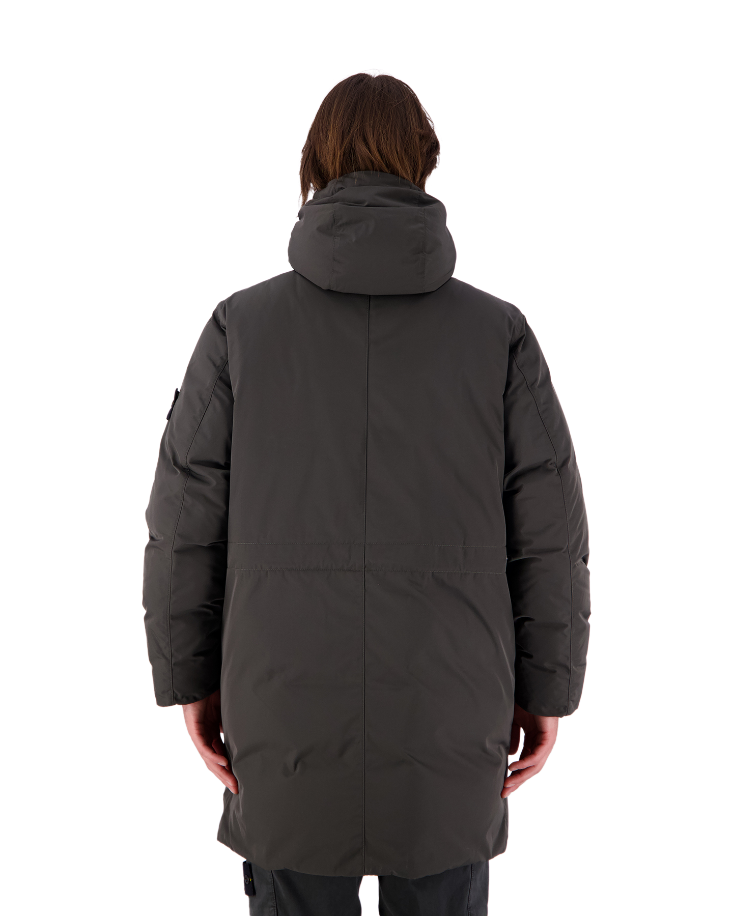 Stone Island Micro Twill Down Jacket In Charcoal
