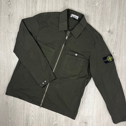 Stone Island Zip Overshirt - Musk