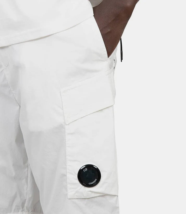 Cp Company 50-Fili Lens Cargo Shorts White