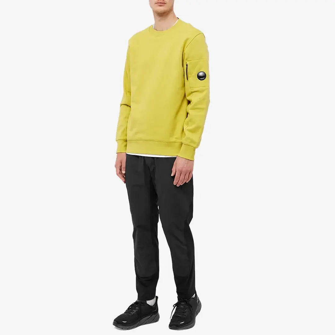 Cp Company Diagonal Raised Lens Sweatshirt Golden Palm
