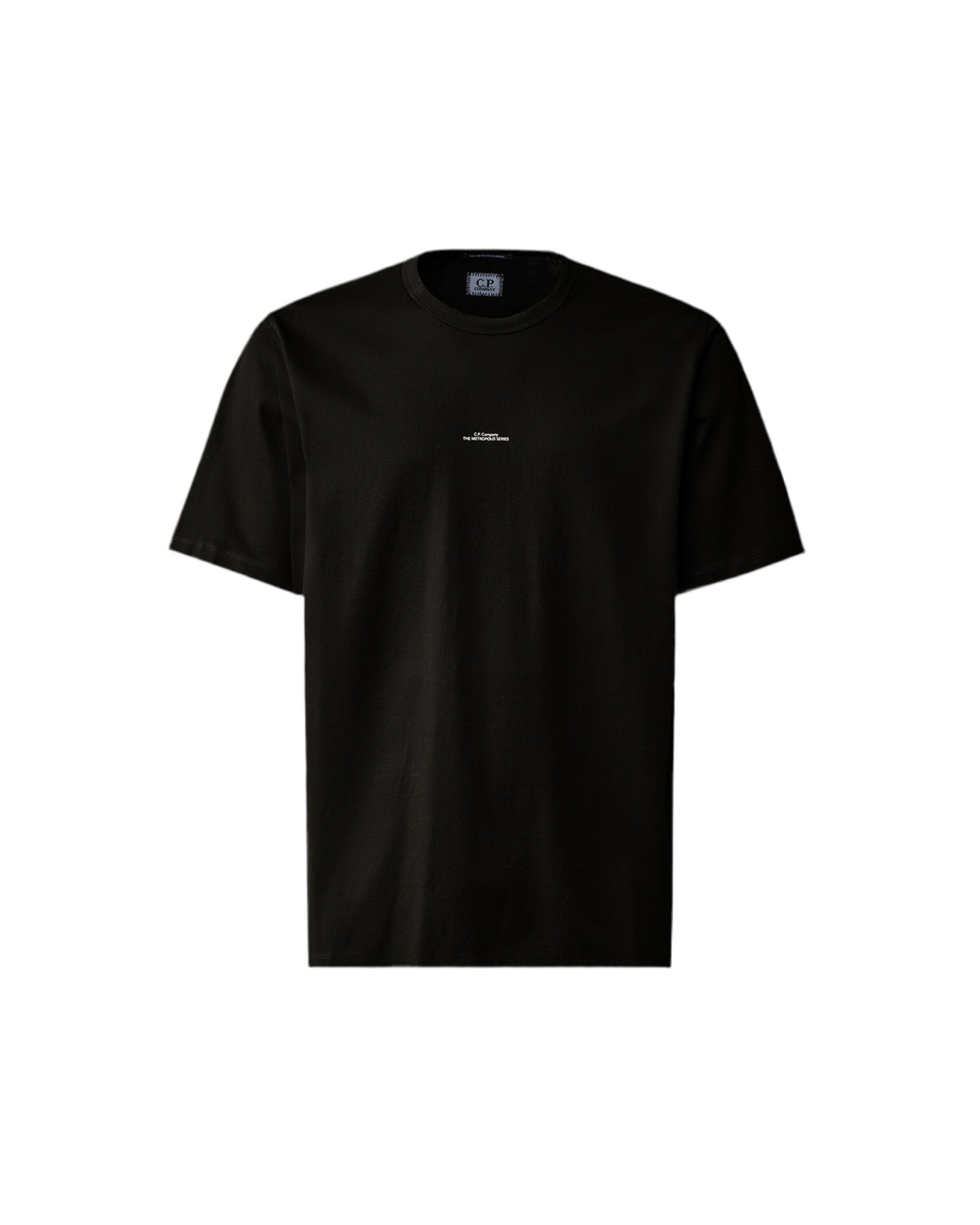 Cp Company 198A Metropolis Series Mercerised Jersey Print Logo T-Shirt in Black