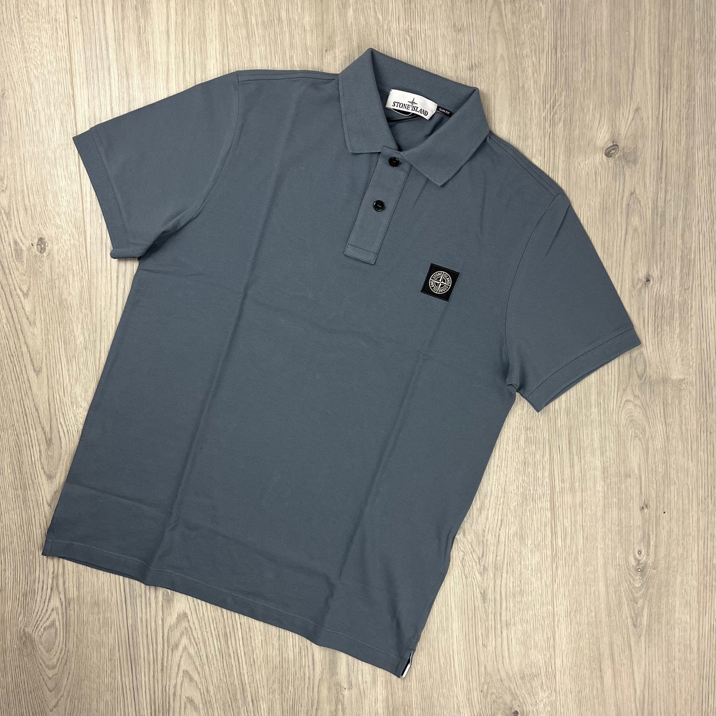Stone Island Patch Polo Shirt - Avio Blue