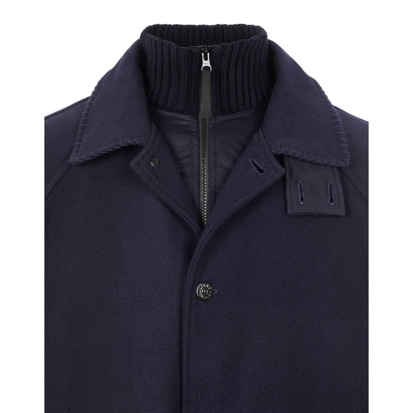 Stone Island Panno Speciale Coat in Navy
