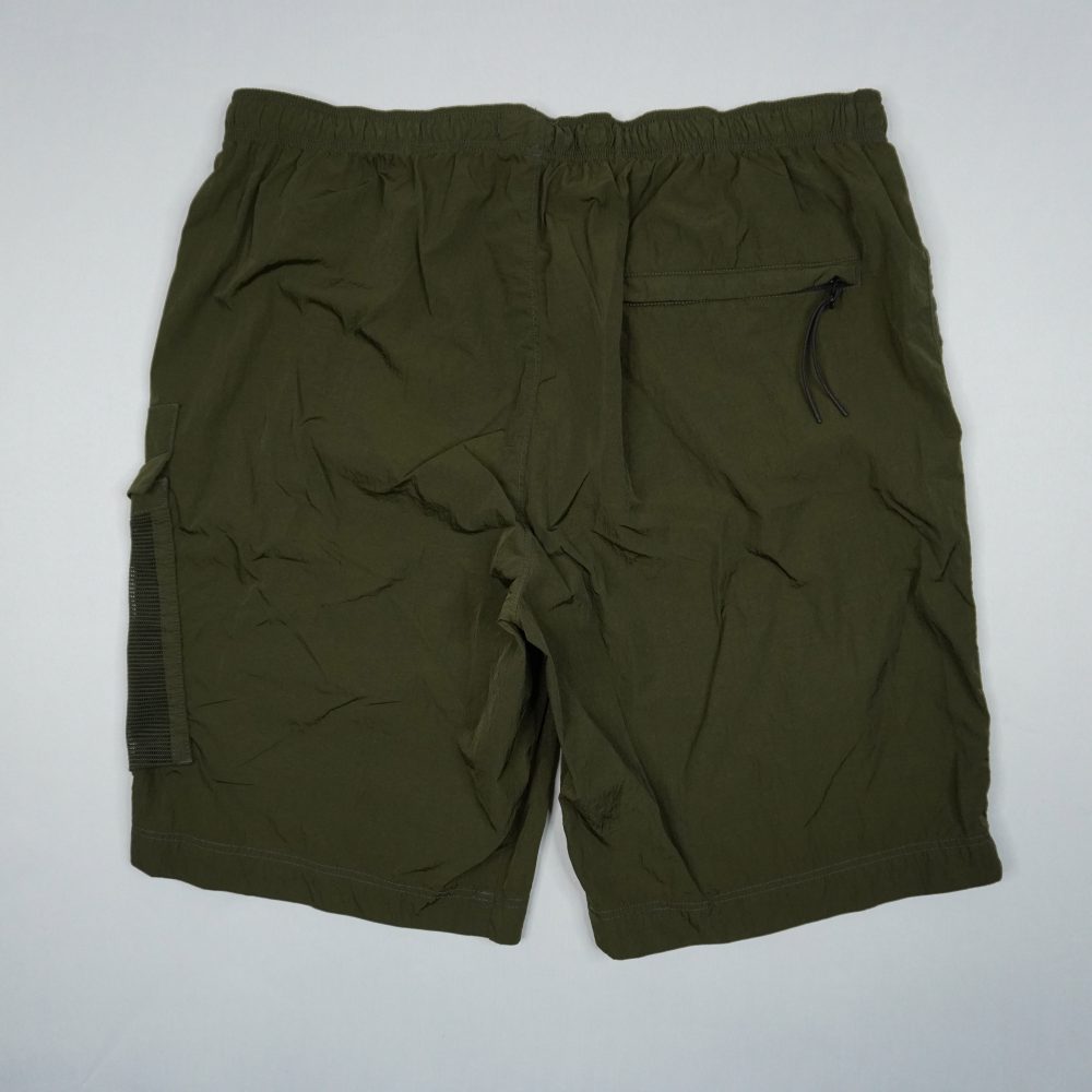 Cp Company Chrome Flatt Nylon Embroided Mesh Pocket Swimshorts In Burnt Olive