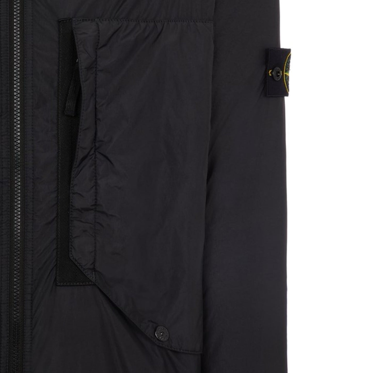 Stone Island Garment Dyed Crinkle Reps R-Ny Primaloft Bomber Jacket in Black