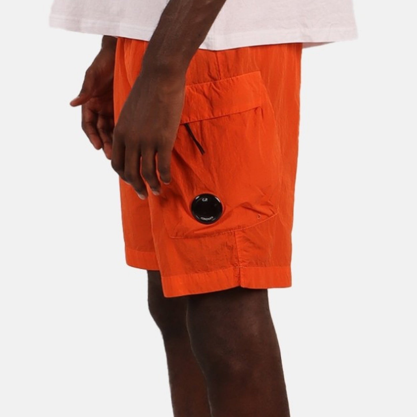 Cp Company Eco-Chrome R Lens Swim Shorts in Gold Flame