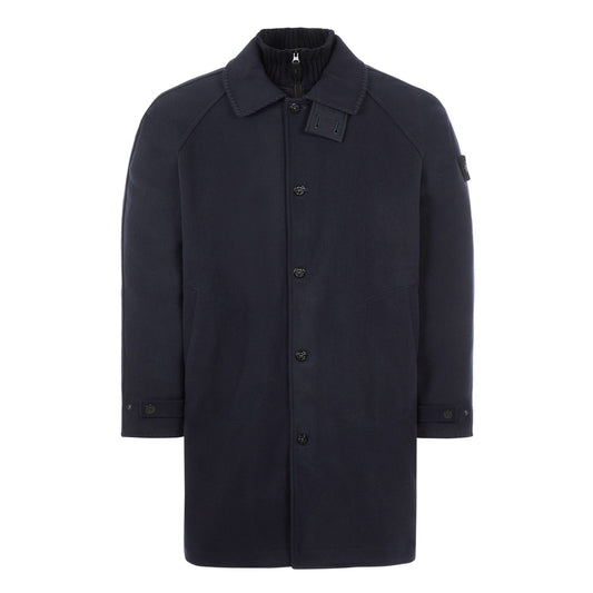 Stone Island Panno Speciale Coat in Navy