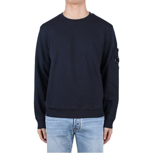 Cp Company Resist Dyed Lens Sweatshirt In Navy