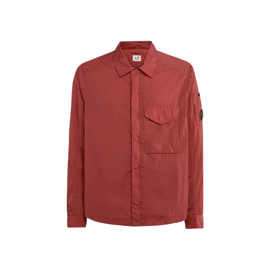 Cp Company Chrome-R Overshirt In 041A Red