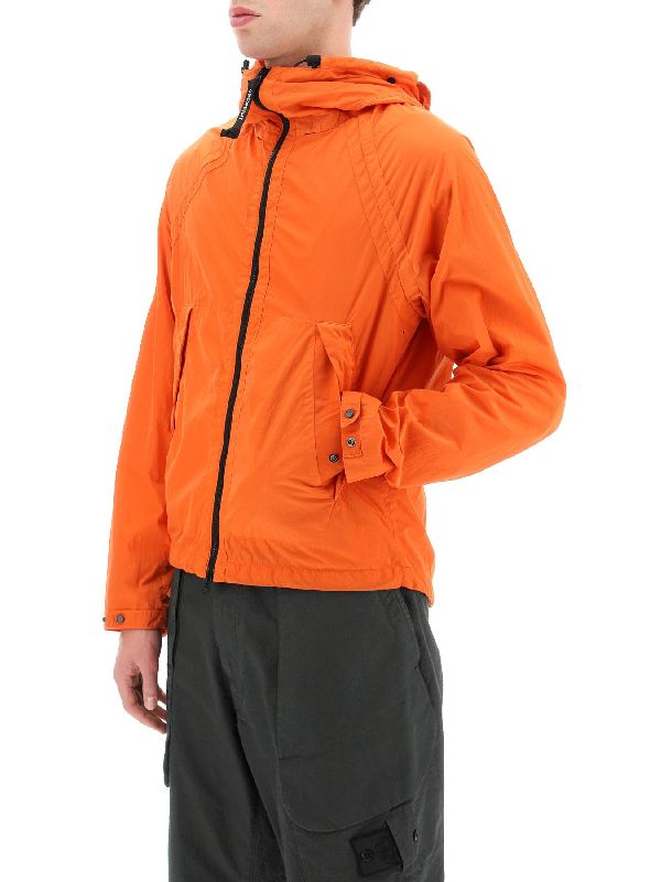 Cp Company Goggle Hooded Chrome Jacket In Harvest Pumpkin