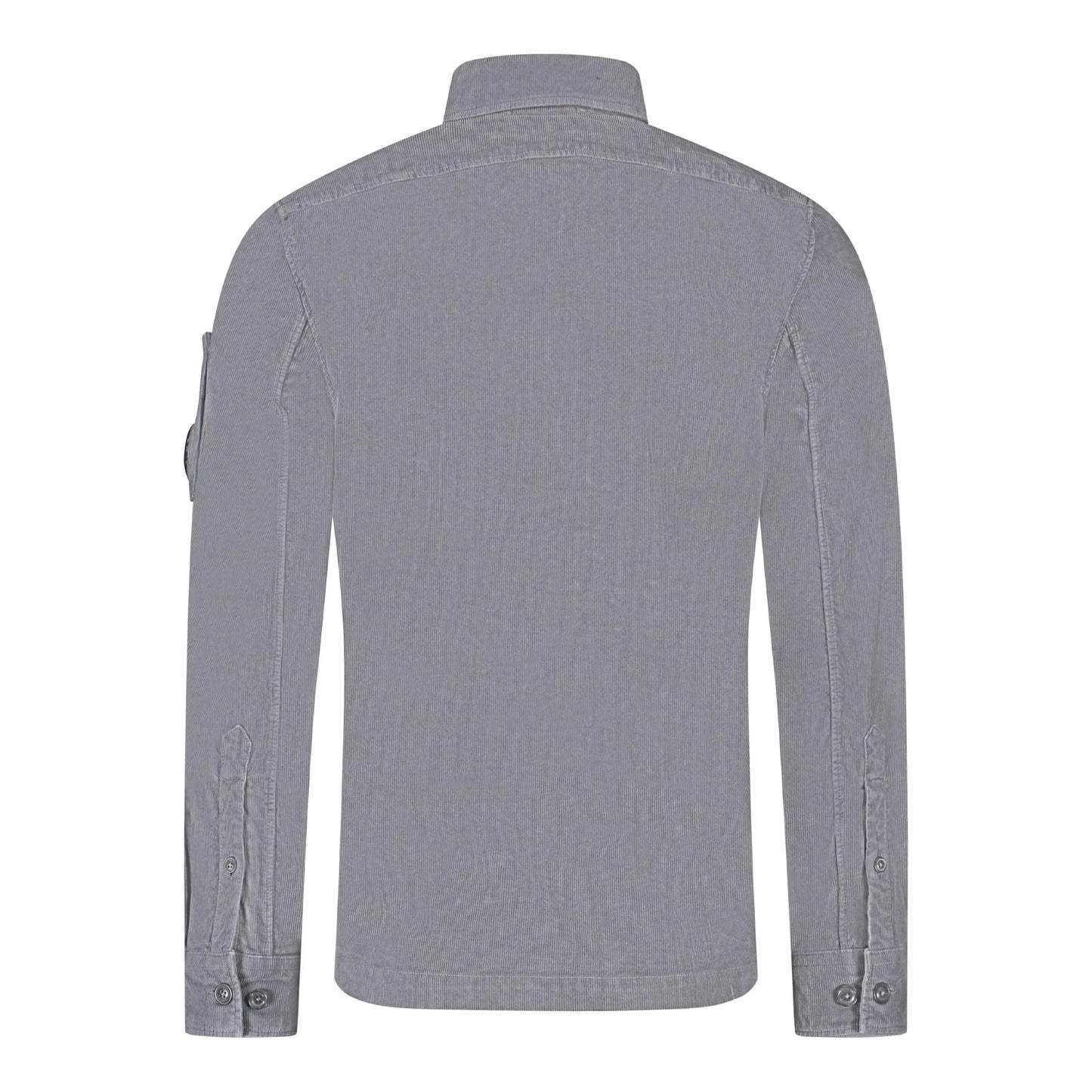 Cp Company Corduroy Button Up Shirt in Excalibur Grey