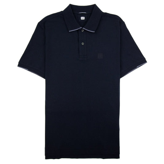 Cp Company Metropolis Series Striped Polo Shirt In Navy