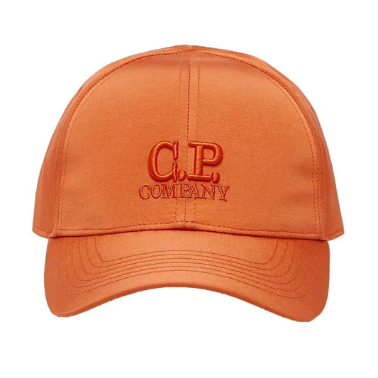 Cp Company Chrome-R Embroidered Logo Cap In Harvest Pumpkin