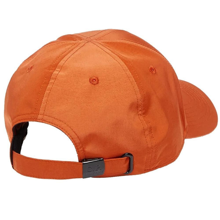 Cp Company Chrome-R Embroidered Logo Cap In Harvest Pumpkin