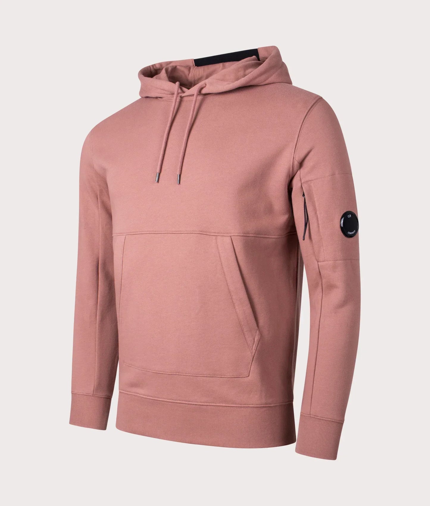 Cp Company Heavy Lens Overhead Hoodie In Cedar Wood