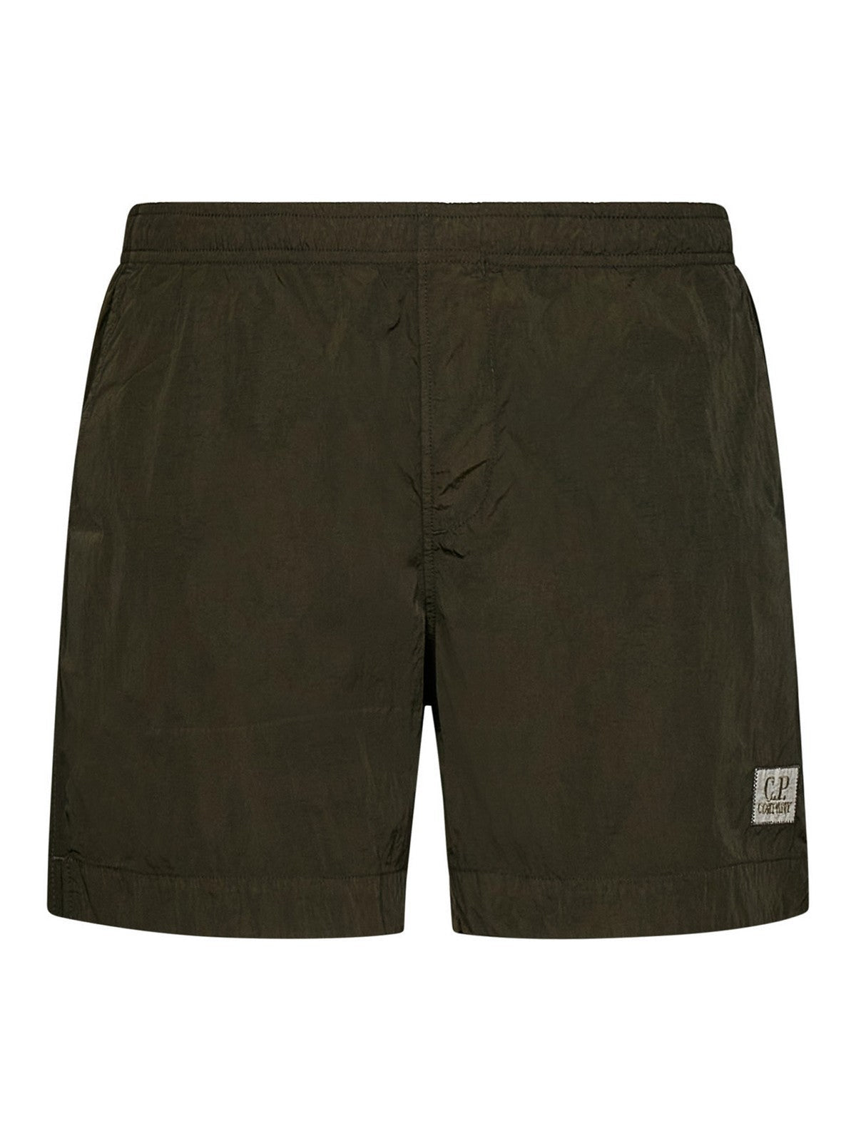 Cp Company Eco-Chrome R Stitch Logo Swim Shorts Ivy Green
