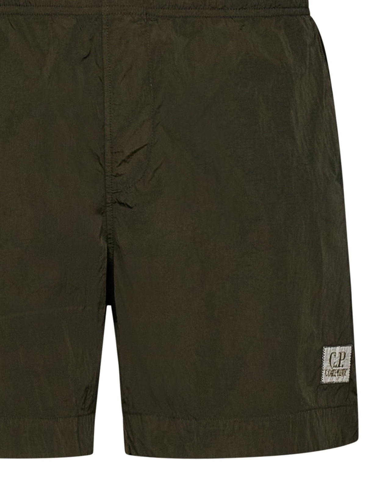 Cp Company Eco-Chrome R Stitch Logo Swim Shorts Ivy Green