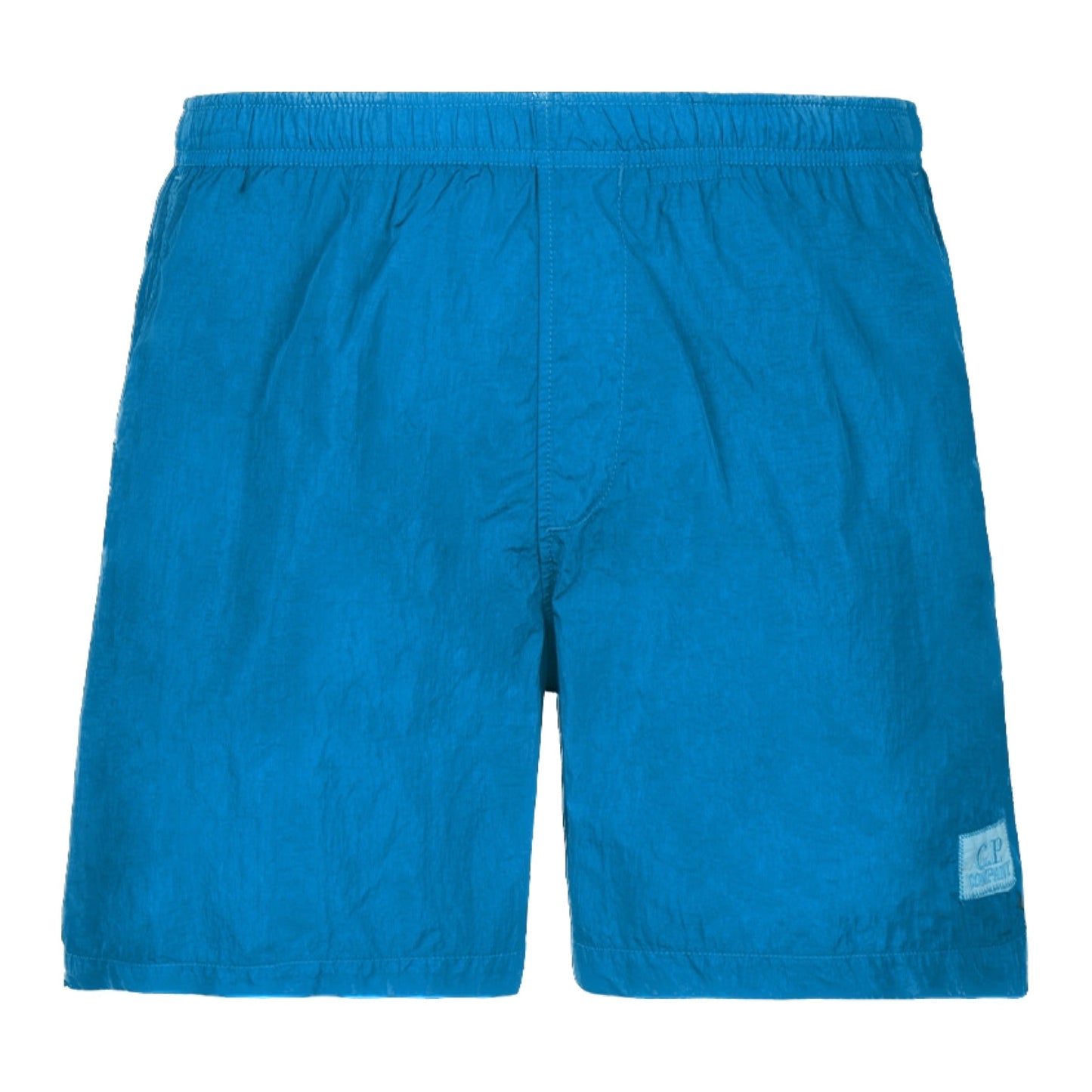 Cp Company Eco-Chrome R Stitch Logo Swim Shorts Tile Blue