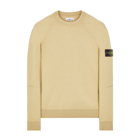 Stone Island Soft Cotton Crewkneck Knit Sweatshirt in Ecru