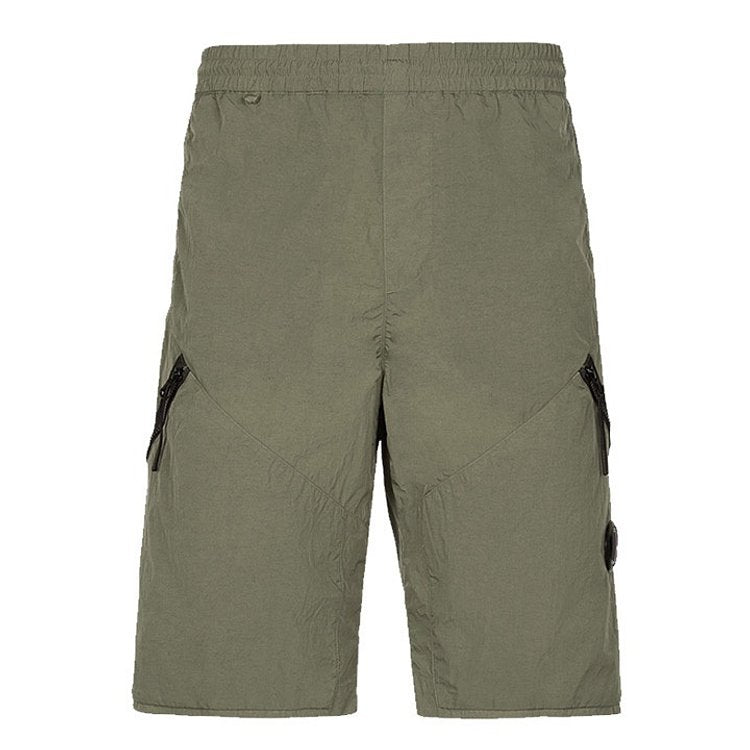 Cp Company Nylon Lens Shorts in Bronze Green
