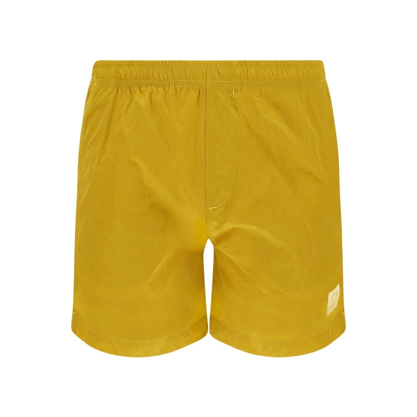 CP Company Chrome Patch Logo Swimshorts in Golden Nugget