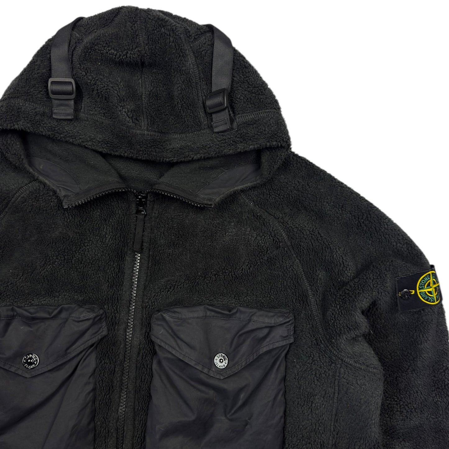 Stone Island Teddy Fleece Jacket A/W 21 Black