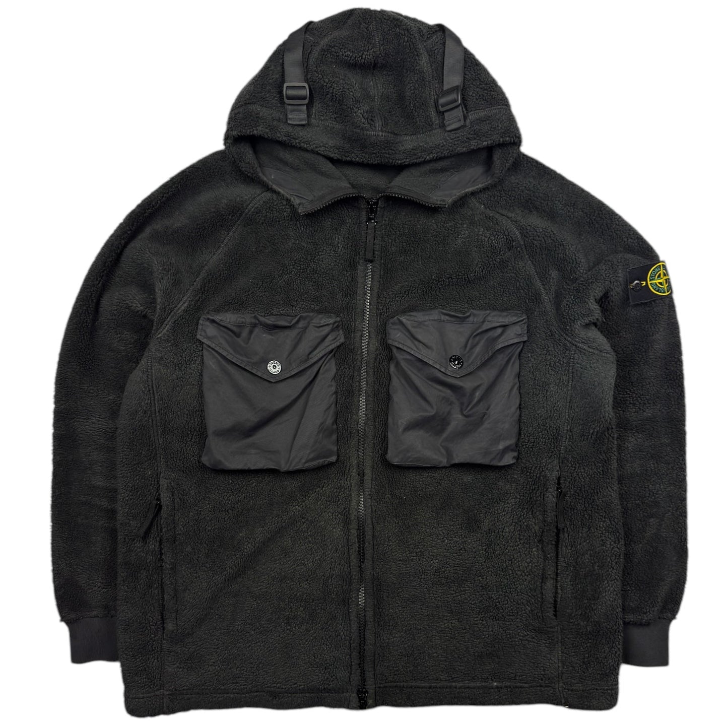 Stone Island Teddy Fleece Jacket A/W 21 Black