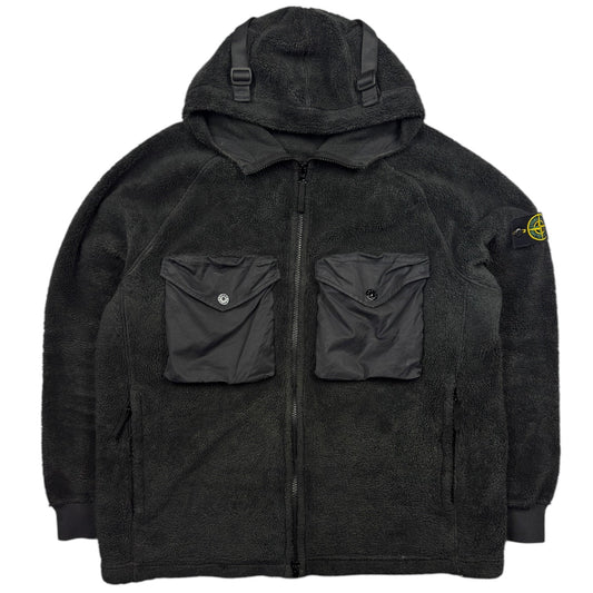 Stone Island Teddy Fleece Jacket A/W 21 Black