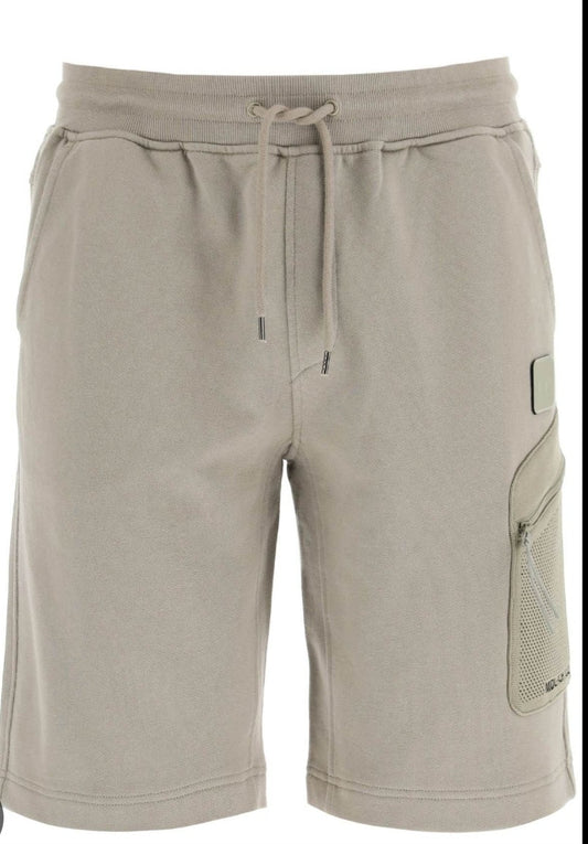 Cp Company Loose Fit Metropolis Series Diagonal Raised Shorts in Seneca Rock