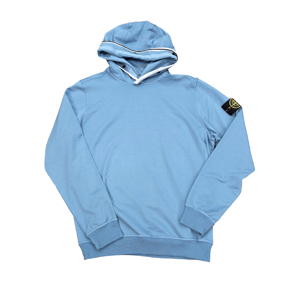 Stone Island Stretch Overhead Hoodie In Light Blue