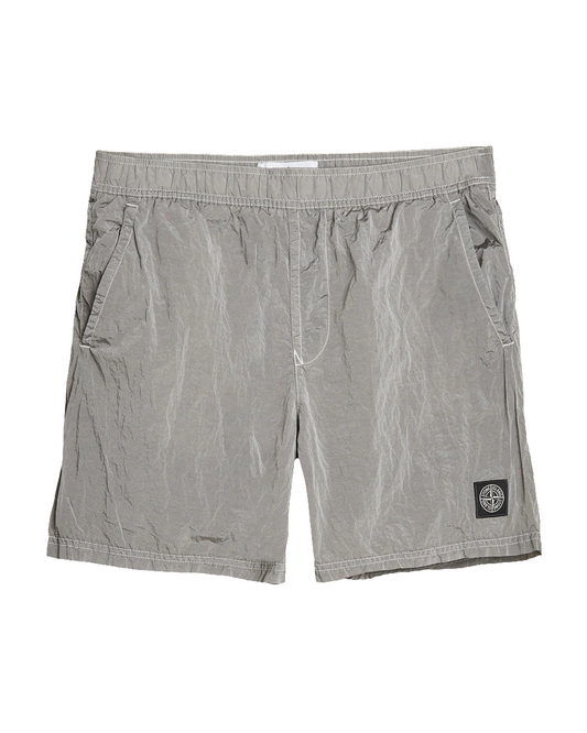Stone Island Nylon Metal Swimshorts In Pearl Grey