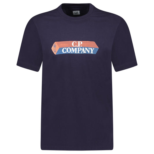 CP Company 30/1 Jersey 3D Logo T-Shirt Nightshade
