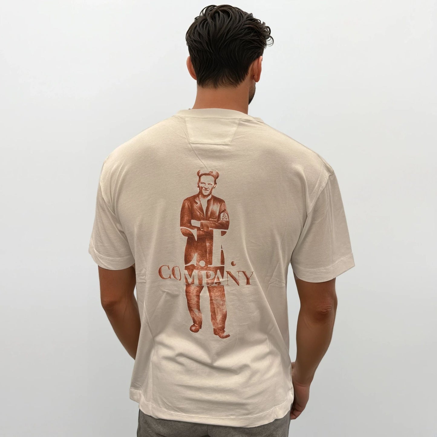 CP Company 30/1 Jersey Logo T-Shirt Gauze White