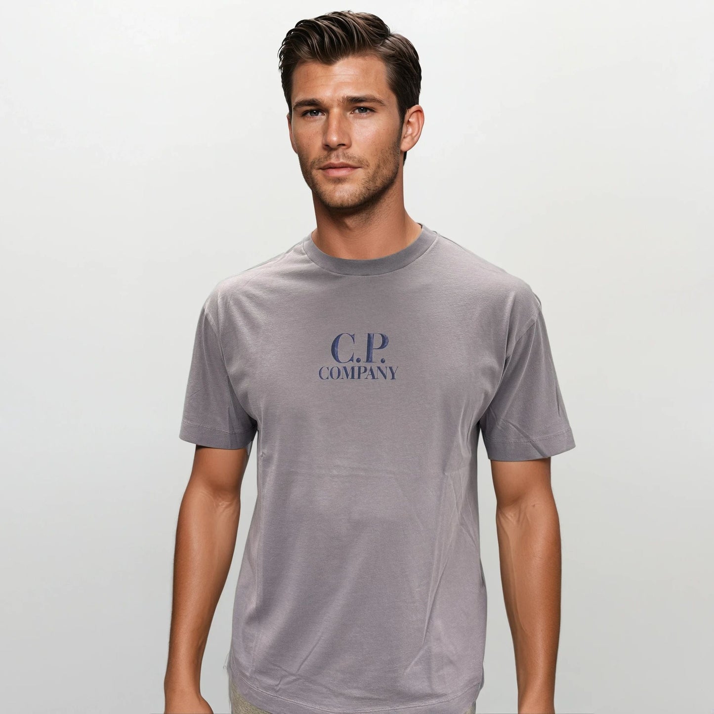 CP Company 30/1 Jersey Logo T-Shirt Lavender Violet