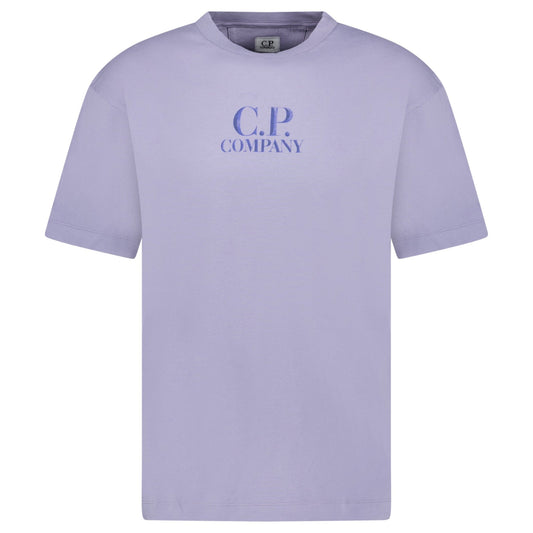 CP Company 30/1 Jersey Logo T-Shirt Lavender Violet