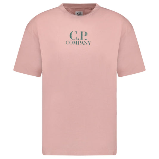 CP Company 30/1 Jersey Logo T-Shirt Misty Rose