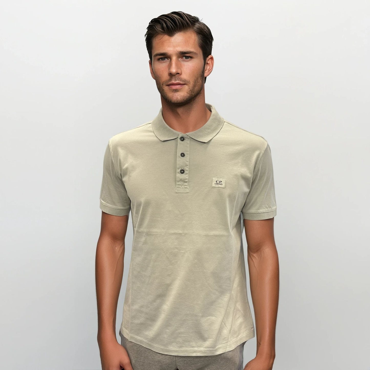 CP Company 70/2 Mercerized Polo Shirt in Blue Fox