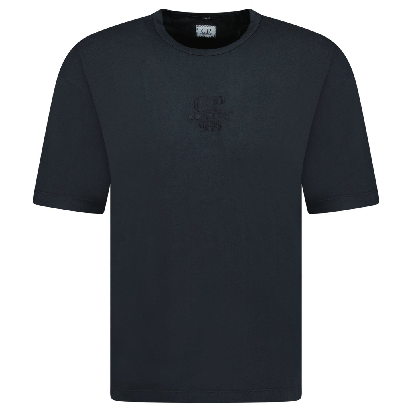 CP Company Black 20/1 Jersey Boxy Logo T-Shirt