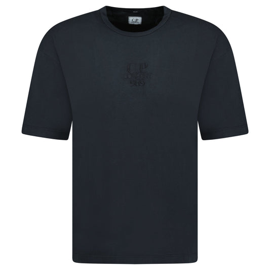 CP Company Black 20/1 Jersey Boxy Logo T-Shirt