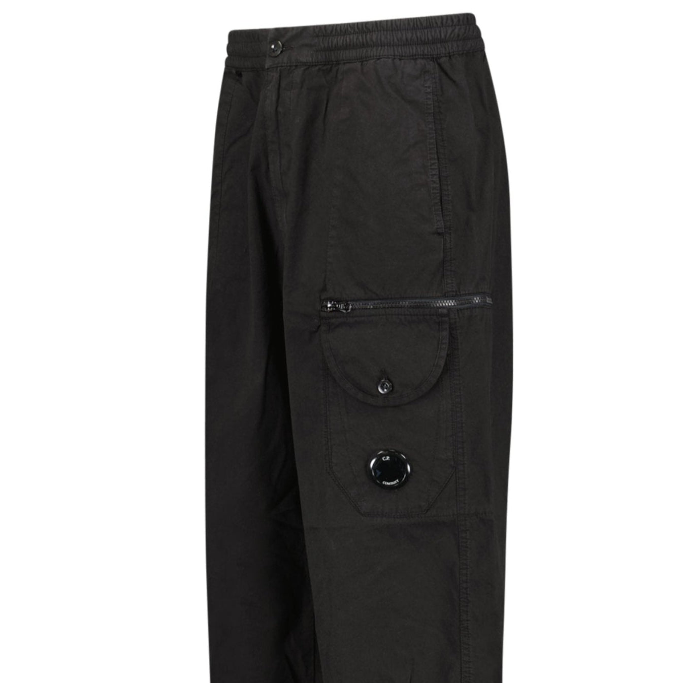 CP Company Black Microreps Boxy Cargo Lens Pants