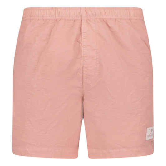 CP Company Chrome Patch Logo Swim Shorts Pink