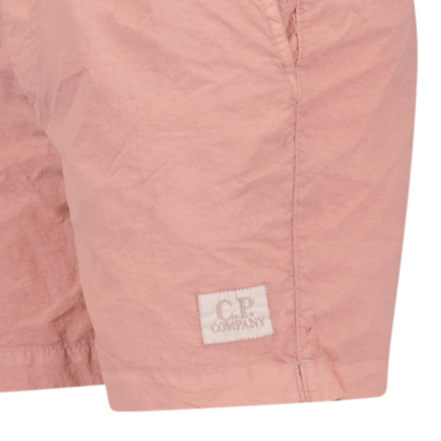 CP Company Chrome Patch Logo Swim Shorts Pink
