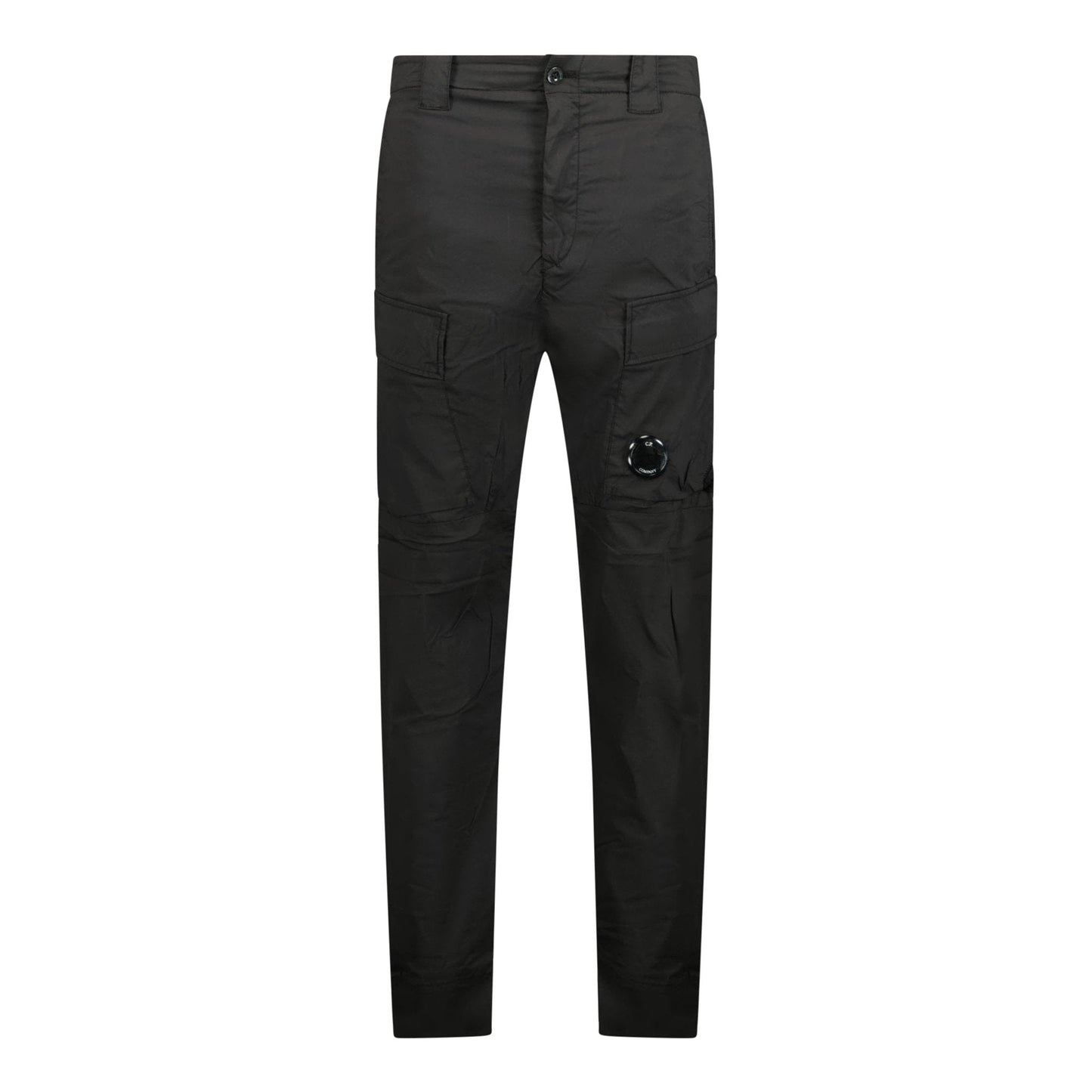 CP Company Cuffed 50 Fili Stretch Cargo Pants Black