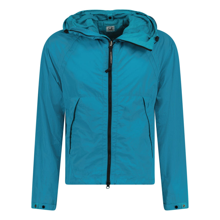 Cp Company Goggle Hooded Chrome Jacket In Tile Blue