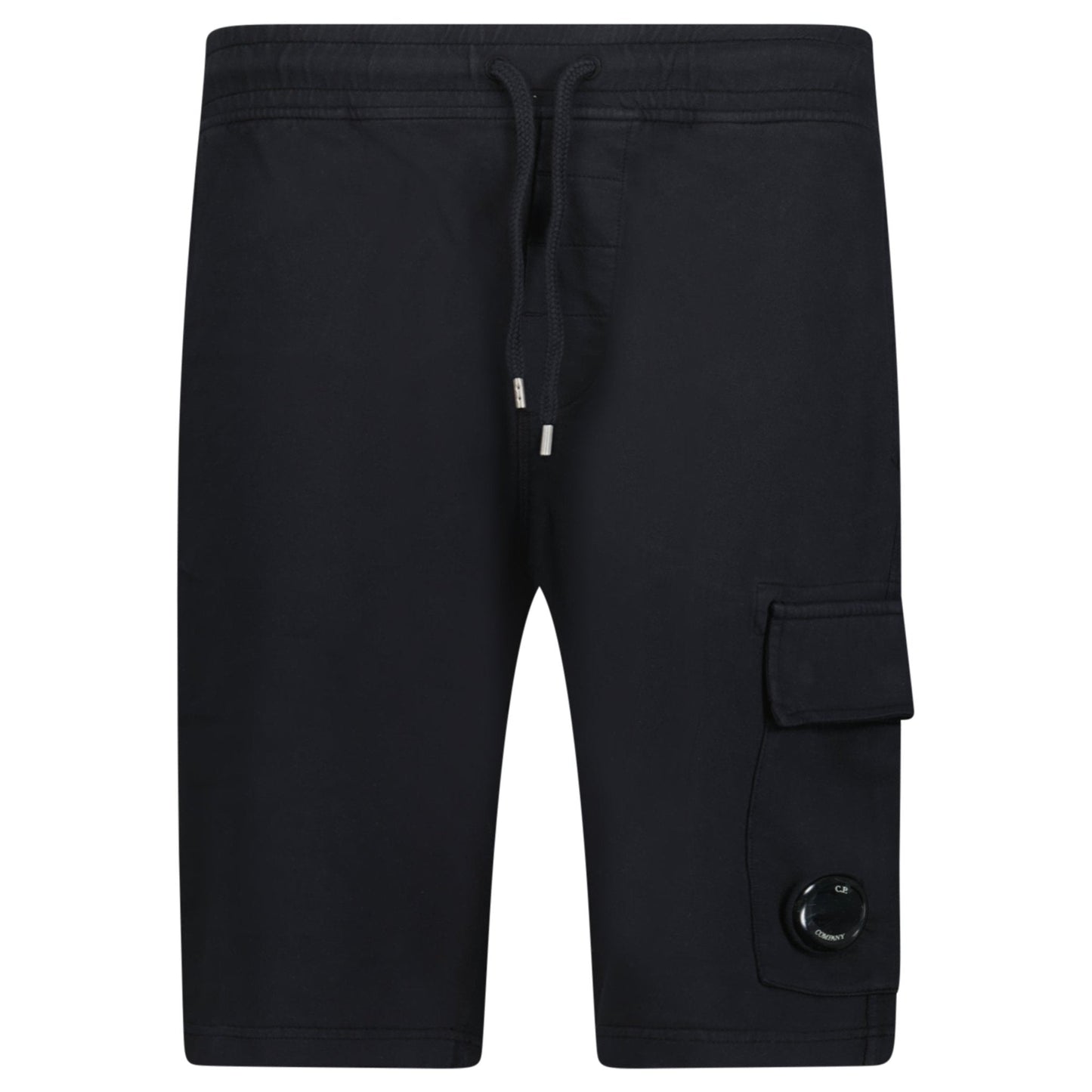 CP Company Light Fleece Lens Sweat Shorts Black